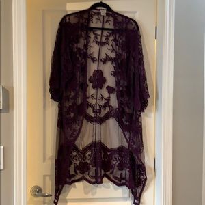 Sheer Purple Cardigan